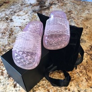 Jelly pink gently puma slides